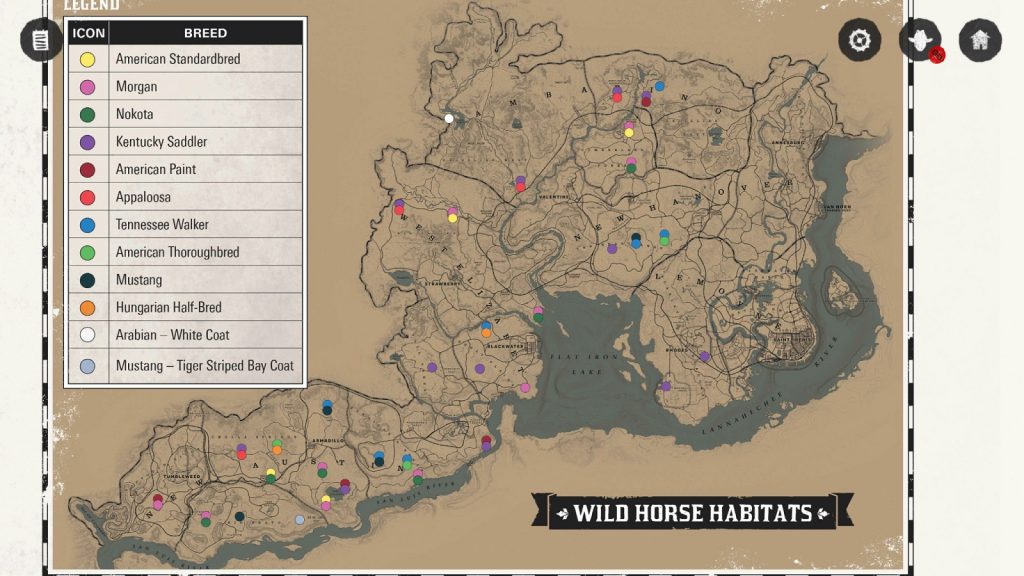 Red Dead Redemption 2 (RDR2) Map 